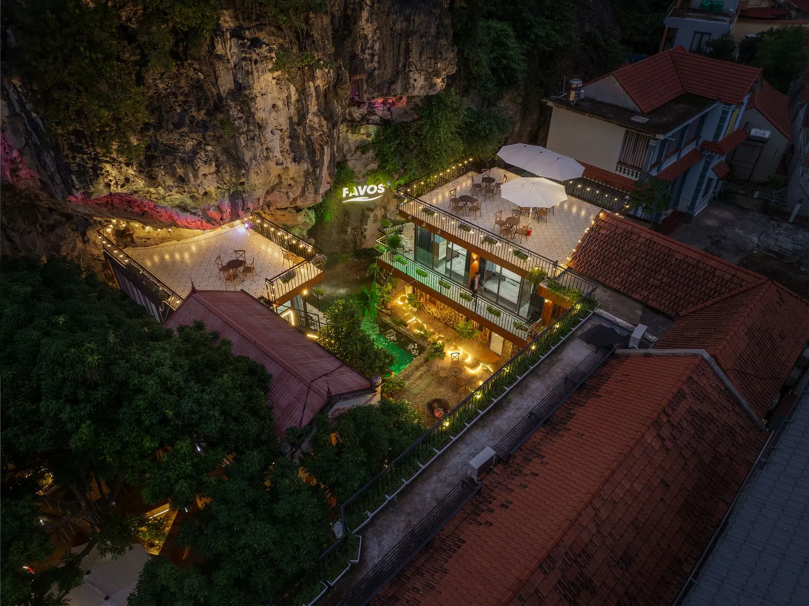 Toàn cảnh Favos Ninh Binh Hotel & Villas nhìn từ trên cao